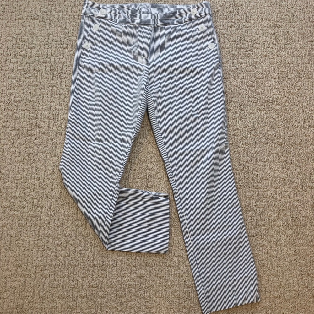 Blue/white striped pants
